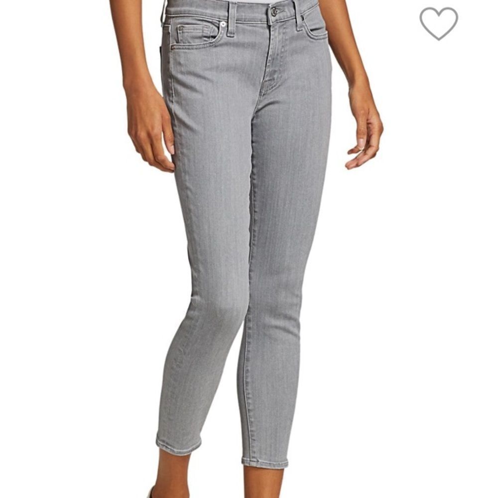 7 for All Mankind the skinny gray jeans, size 26